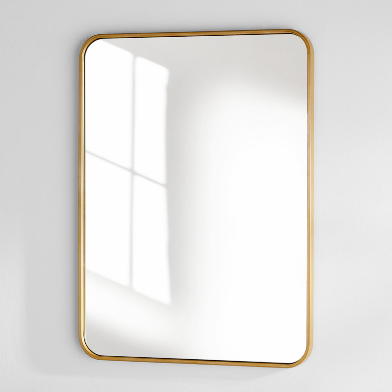 RE FINE Sabine Metal Rounded Rectangle Wall Mirror Reviews Birch Lane